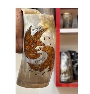 Nouvelle conception de mug en corne, mug à boire viking pour les accessoires de fête de bar, mug à boire en corne viking, bière pour l'exportation - Product Image 1