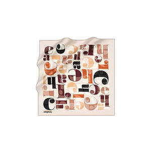ผ้าพันคอสี่เหลี่ยมผ้าทวิลโพลีเอสเตอร์คาชาเรลสีสันสดใสขนาด 90x90 ซม. - Product Image 1