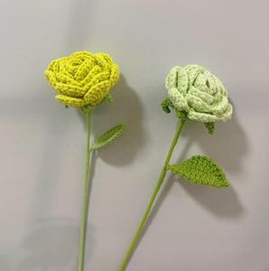 Flores de Ganchillo Creativas Hechas a Mano, Estilo Rosa Francesa, Producto Terminado, Venta al Por Mayor Directo de Fábrica - Product Image 6