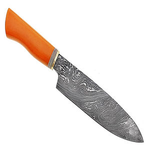 Cuchillo de Caza de Acero de Damasco Hecho a Mano Personalizado con Borde Serrado y Hojas de Punta de Clip, Personalizable OEM, la Mejor Calidad - Product Image 6