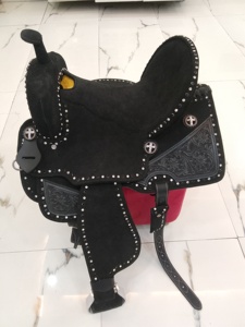 Luxueux Western Show Selle de cheval en cuir sculpté Selle d'équitation portable personnalisée avec accessoires assortis - Product Image 2