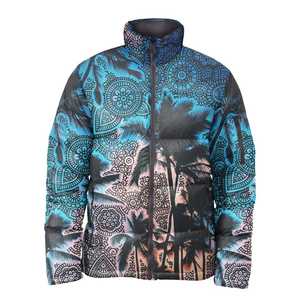 Veste polaire brillante à bulles à la mode pour hommes Manteau d'hiver à capuche imprimé de logo personnalisé avec service OEM - Product Image 1