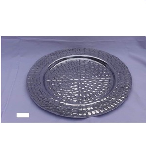 Placa de acero inoxidable para decoración de bodas, cargador para fiestas, hoteles y banquetes, disponible a precio barato - Product Image 2