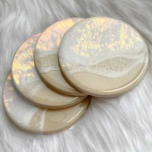 Classic Style Mango Wood Resin <b>Coasters</b> Handicraft Tea Coffee <b>Wine</b> Mats for Kitchen Table Decoration Factory Price Direct India - Product Image 6