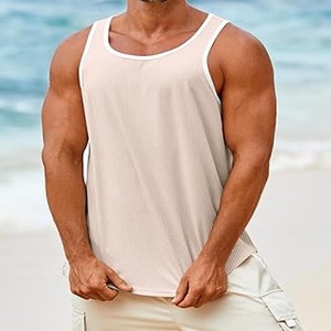 Débardeur respirant 100% coton à séchage rapide Débardeur pour homme Personnalisé Premium Imprimé en 3D Singlet de sport d'été - Product Image 4