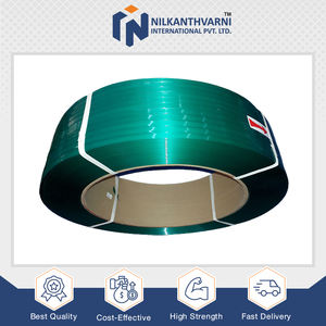 Suministro al por mayor de correa PET de poliéster verde de 9mm-32mm duradera y sostenible de alta calidad para embalaje de exportación de carga - Product Image 3