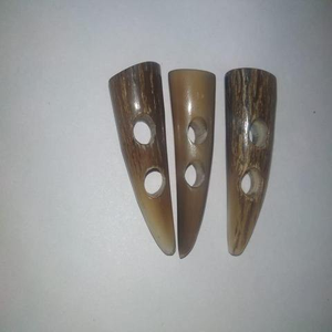 Ensemble de boutons en corne de buffle/noir de vache naturelle, pierre principale, imperméable, fait à la main, boutons de cravate élégants, boutons de manchette pour cadeau d'affaires - Product Image 1