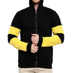 Sudadera con Capucha Colorblock para Hombre, Mezcla de Algodón, Forro Polar, Cierre Completo - Product Image 2