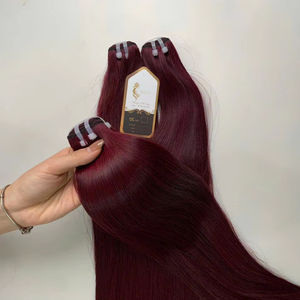 Venta al por mayor de alta calidad de origen virgen hueso recto Remy extensiones de cabello humano teñido paquetes de trama para trenzar - Product Image 3