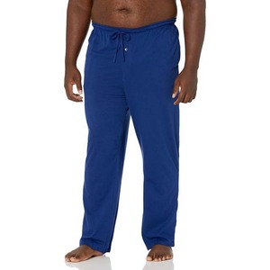 Pantalones deportivos de algodón lisos azules con cordón, personalizados al por mayor, para gimnasio, deporte, pierna recta, para hombre, jogger, a la venta 2026 - Product Image 1