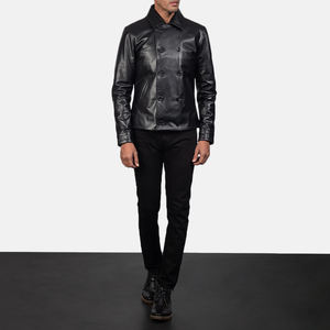 Chaqueta de cuero con cremallera de moda para hombre Otoño Invierno a prueba de viento prendas de vestir exteriores hechas en Pakistán diseño de motorista elegante personalizado - Product Image 1