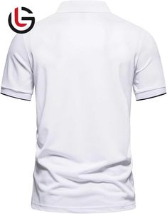 เสื้อโปโลสำหรับผู้ชายเสื้อกอล์ฟผ้าถัก180กรัมเสื้อคอตตอน100% สูงดีไซน์ยอดเยี่ยม - Product Image 3