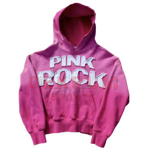 Sweat-shirts à capuche unis pour hommes, de qualité supérieure, avec broderie effet vieilli, fabriqués au Pakistan, à prix raisonnable, pour l'hiver, avec techniques de teinture unie - Product Image 1