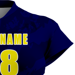 Ensemble de maillots de volley-ball personnalisés pour femmes, manches courtes, col en V, respirant, uniforme d'équipe, t-shirt de sport, shorts, vêtements de sport - Product Image 3