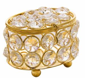 Metal <b>Frame</b> Glass Jewelry Trinket Storage Box <b>Crystal</b> Made Customized Jewelry Box at Low Price - Product Image 5