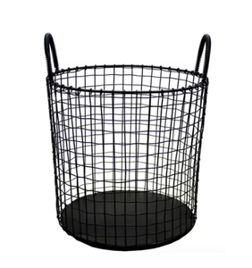 Panier de rangement moderne en métal noir mat Fabriqué à la main de bonne qualité Options de stockage de fruits et légumes à la maison à un prix raisonnable - Product Image 1