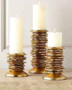 Set of 3 Brass Candle Holder with Elegant Classic Design and Gold Finished Ideal for Home Decoration - Product Image 6