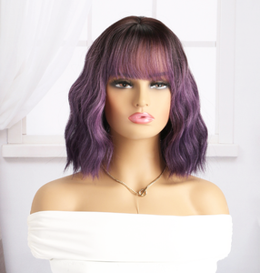 วิกผมบ๊อ<span class=keywords><strong>บ</strong></span>ยาวไหล่สีบรอนซ์สีม่วงแดงมีสายรัดสำหรับผู้หญิง<span class=keywords><strong>ผม</strong></span>สังเคราะห์<span class=keywords><strong>ผม</strong></span><span class=keywords><strong>บ</strong></span>๊อ<span class=keywords><strong>บ</strong></span>ใหญ่ - Product Image 4