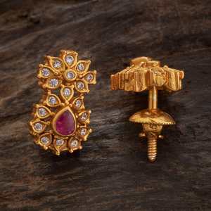 Pendientes de Plata con Baño de Oro Blanco 172562, Diseño Floral, con Perla de Agua Dulce y Detalles en Oro - Product Image 4