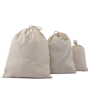 Sac à cordon en coton imprimé personnalisé | Petit sac de rangement écologique avec longue poignée pour offrir - Product Image 5