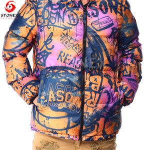 Venta al por mayor de ropa personalizada para hombre de invierno informal a prueba de viento chaqueta acolchada de fabricación para hombre - Product Image 5