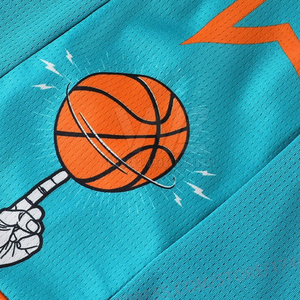 ชุดบาสเก็ตบอลของผู้ชายเข้ารูปชุดบาสเก็ตบอลของผู้ชายชุดกีฬาผ้าโพลีเอสเตอร์แห้งเร็ว - Product Image 4