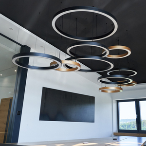 ไฟ LED ทรงกลมแบบโมเดิร์นสำหรับติดเพดานไฟกลมแบบวงกลมสำหรับห้องประชุมไฟเส้นตรง LED - Product Image 3