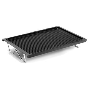 Plaque de cuisson en aluminium antiadhésive avec support pour cuisinière émaillée (38x26,5cm) Noir MARIA R - Product Image 1