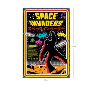 Modern Asian Style Space Invaders <b>Poster</b> Made of Paper for Wall Decor - Product Image 2
