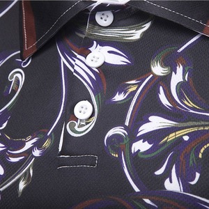 Todo estampado verano moda elástico manga corta Golf para POLO camiseta Casual transpirable secado rápido Jersey Material - Product Image 5