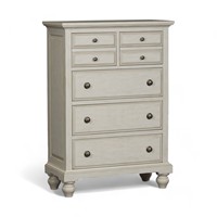 Commode à 6 tiroirs en bois massif blanc antique, style scandinave moderne du milieu du siècle, construction à tenons et mortaises, pour chambre à coucher et salon