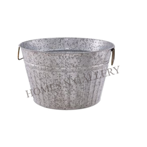 Seau à fleurs en métal galvanisé de qualité supérieure finition rustique décoration de jardin maison accent de pépinière - Product Image 3