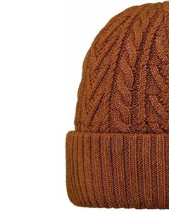 Gorro de Punto Personalizado para Invierno, Color Marrón, Tejido de Cable, Puño Acanalado, Cálido, Suave, Mezcla de Lana Acrílica, Unisex, Informal, al por Mayor - Product Image 3
