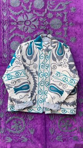 White suzani Embroidered Jacket Boho Floral Art Coat Floral Suzani Jacket <b>Unique</b> <b>Gift</b> <b>For</b> <b>Her</b> - Product Image 2