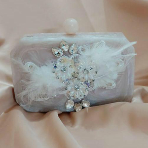 Vintage Design Fashion Craft Embellished Designing Flower Resin Evening <b>Clutch</b> <b>Bag</b> <b>for</b> <b>Wedding</b> Party Purses <b>for</b> Women - Product Image 3