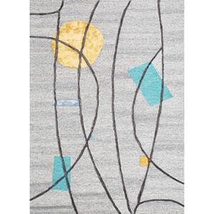 Alfombra de Lana y Viscosa Hecha a Mano Acar, Diseño Abstracto Gris y Negro, Rectangular con Rayas, 4m 10mm, para Sala de Estar o Pasillo - Product Image 1