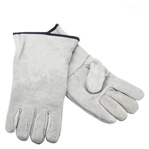 Gants de travail en cuir de vachette robustes Gants en coton à double paume durables de taille XL avec fonctions antidérapantes ignifuges anti-coupure - Product Image 6
