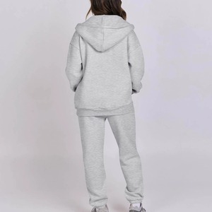 Ensembles de survêtement pour hommes, sweat à capuche et pantalon pour femmes, couleur unie, pull à capuche + pantalon, ensembles de vêtements de sport décontractés pour hommes - Product Image 3