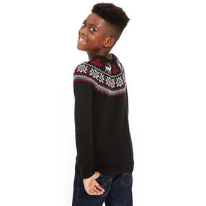 Pull familial Charter Club Big Boys Fair Isle, décontracté, taille XL, noir, motif tendance pour enfants - Product Image 2
