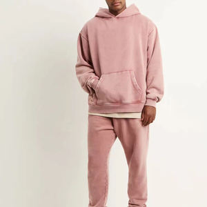 Sudadera con capucha lavada con ácido para hombre hecha a medida al por mayor con impresión de logotipo de diseño personalizado sudadera básica transpirable de secado rápido - Product Image 1