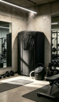 Sauna vapeur électrique gonflable facile à installer, version améliorée 4L, circulaire en TPU, moderne, pour usage domestique, adapté aux appartements, intérieur/extérieur, sport