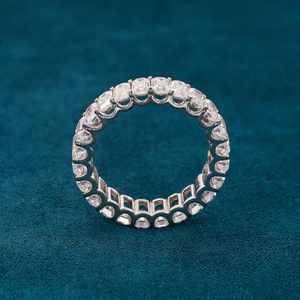 925 Moissanite Lab Grown Diamond Square Sharp Hip Hop Wedding Toe Ring para hombres y mujeres de aspecto perfecto - Product Image 1