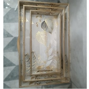 ชุดถาดชาไม้สุดหรูแบบใหม่ปี 2026 - ถาดเสิร์ฟทรงสี่เหลี่ยมผืนผ้าขนาดใหญ่/เล็ก เคลือบเงาด้วยเอนาเมล ทำด้วยมือ ทนทาน ใช้งานได้หลากหลาย - Product Image 6