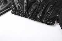 Vestes de moto en cuir courtes de luxe pour femmes, manteaux grande taille confortables et élégants