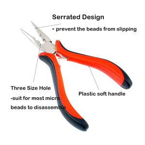 Outil d'extension de cheveux en silicone Micro anneau pince à cheveux à trois trous outil de pince à ruban pour extensions de cheveux professionnelles - Product Image 3