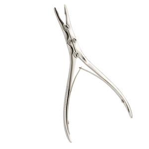 CE ISO CERTIFICADO BEYER BONE RONGEUR DOBLE ACCIÓN CURVO ORTOPEDICO NEURO INSTRUMENTOS QUIRÚRGICOS - Product Image 1