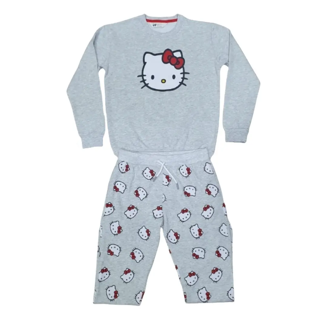 Ensemble de sweatshirt à col rond hello kitty pour filles de marque (stock prêt)