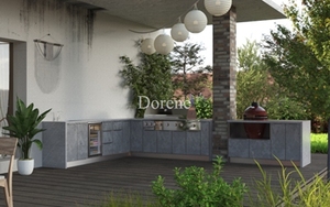Vente chaude 2024 <span class=keywords><strong>Cuisine</strong></span> extérieure modulaire en métal Dorene avec barbecue et réfrigérateur intégrés, bar pour usage domestique - Product Image 4