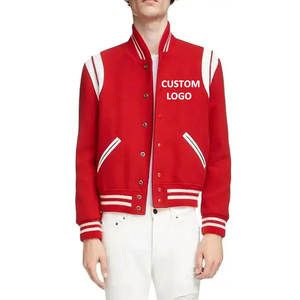 Chaqueta universitaria de alta calidad de fabricante OEM, chaquetas universitarias personalizadas con mangas de cuero, demanda de los clientes, ropa para hombre - Product Image 1