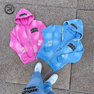 New Arrival Winter Acid Wash Cotton <b>Fleece</b> <b>Hoodie</b> Vintage Style Custom Oversized Unisex Streetwear Sweatshirt Bulk Wholesale - Product Image 3